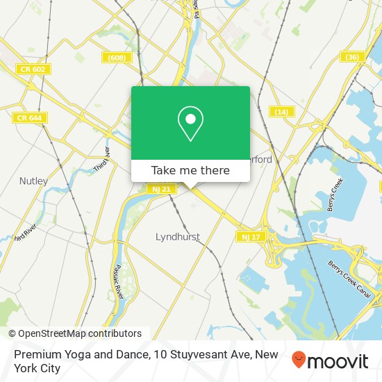 Mapa de Premium Yoga and Dance, 10 Stuyvesant Ave