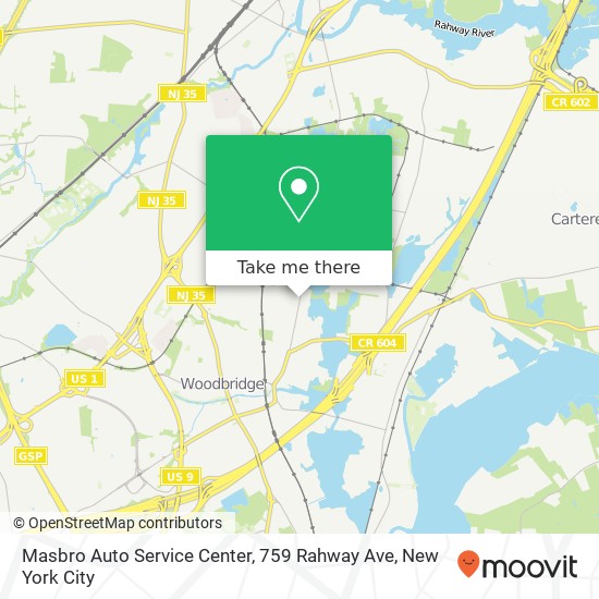 Mapa de Masbro Auto Service Center, 759 Rahway Ave