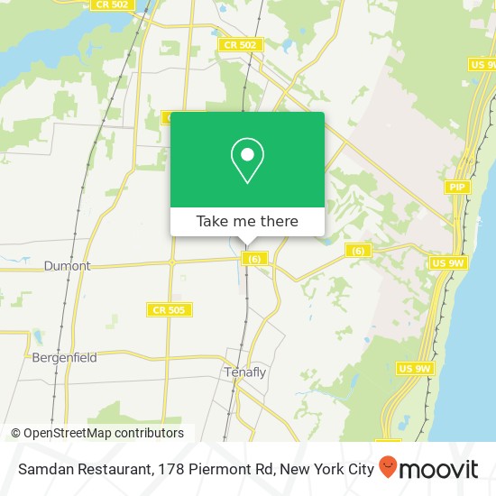 Mapa de Samdan Restaurant, 178 Piermont Rd