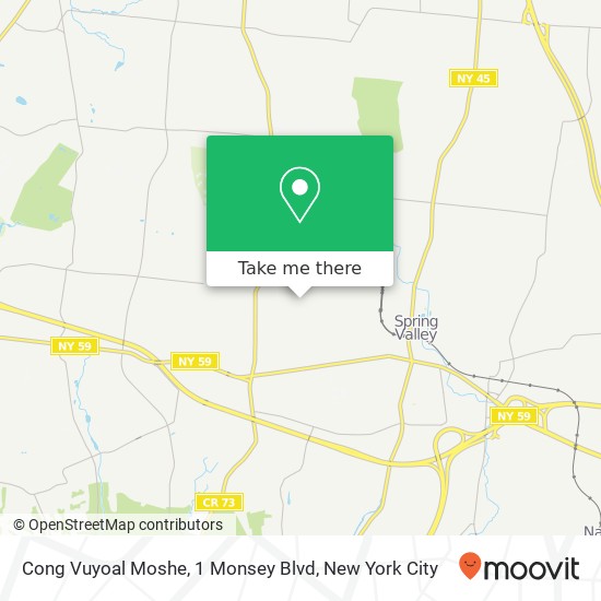 Mapa de Cong Vuyoal Moshe, 1 Monsey Blvd