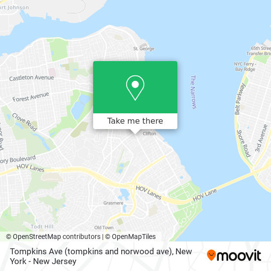 Mapa de Tompkins Ave (tompkins and norwood ave)