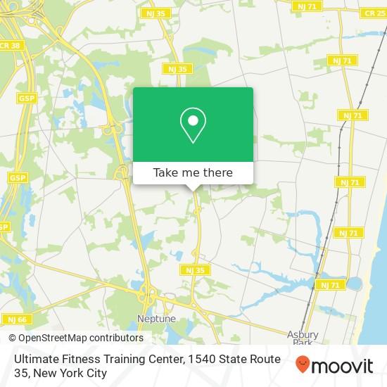 Ultimate Fitness Training Center, 1540 State Route 35 map