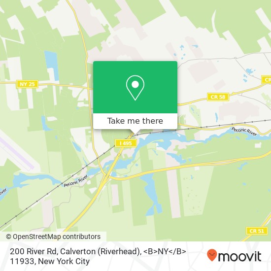 200 River Rd, Calverton (Riverhead), <B>NY< / B> 11933 map