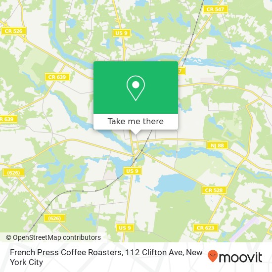 Mapa de French Press Coffee Roasters, 112 Clifton Ave