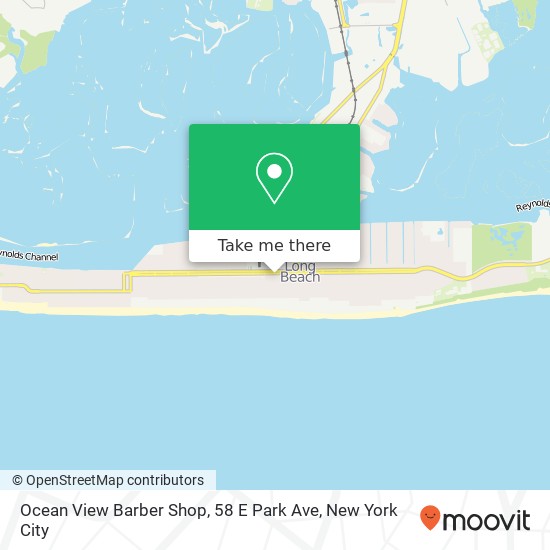 Mapa de Ocean View Barber Shop, 58 E Park Ave