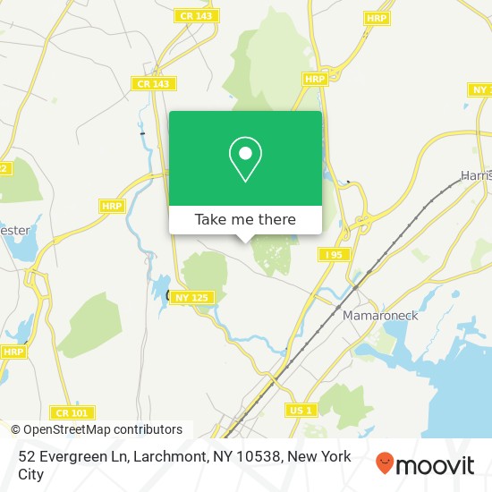 52 Evergreen Ln, Larchmont, NY 10538 map