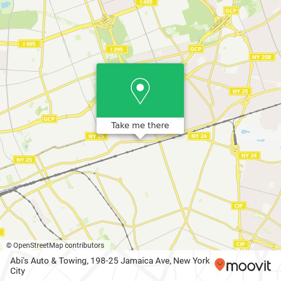 Mapa de Abi's Auto & Towing, 198-25 Jamaica Ave