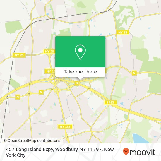 Mapa de 457 Long Island Expy, Woodbury, NY 11797