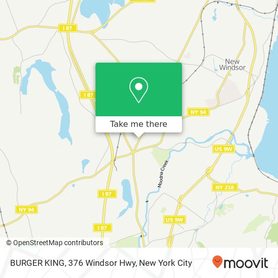 BURGER KING, 376 Windsor Hwy map