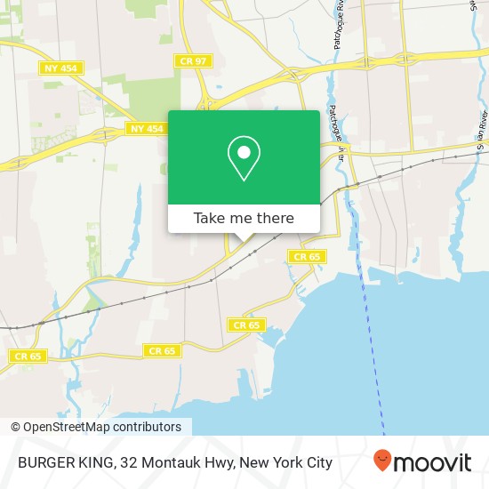 BURGER KING, 32 Montauk Hwy map