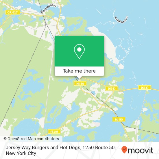 Jersey Way Burgers and Hot Dogs, 1250 Route 50 map