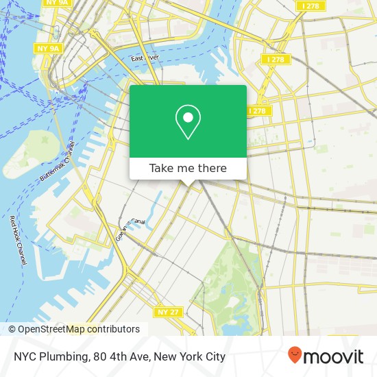 Mapa de NYC Plumbing, 80 4th Ave