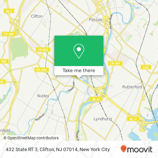 432 State RT 3, Clifton, NJ 07014 map