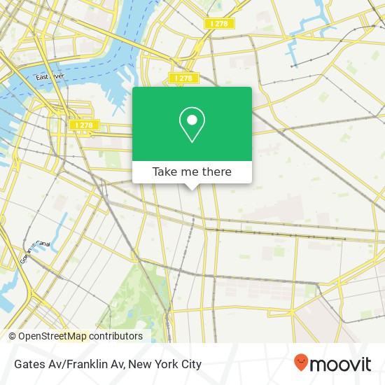 Gates Av/Franklin Av map