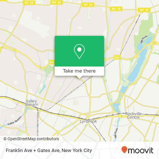 Mapa de Franklin Ave + Gates Ave