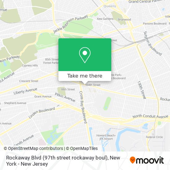 Mapa de Rockaway Blvd (97th street rockaway boul)