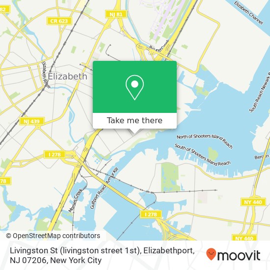 Livingston St (livingston street 1st), Elizabethport, NJ 07206 map