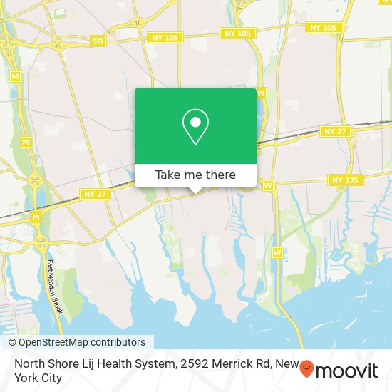 North Shore Lij Health System, 2592 Merrick Rd map