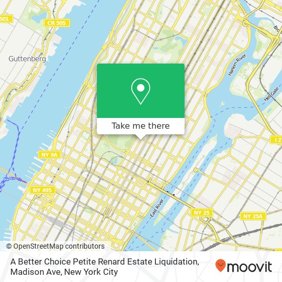 Mapa de A Better Choice Petite Renard Estate Liquidation, Madison Ave