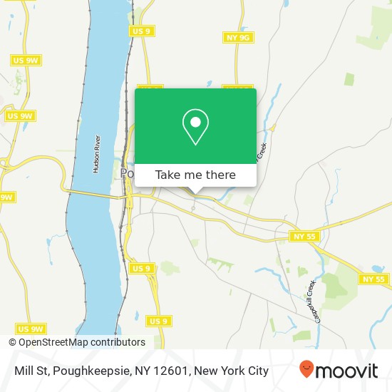 Mapa de Mill St, Poughkeepsie, NY 12601