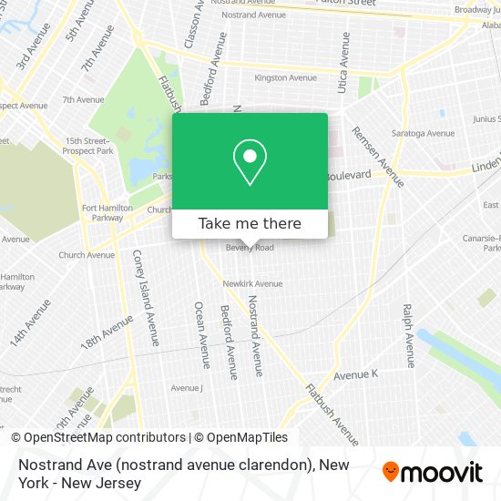 Nostrand Ave (nostrand avenue clarendon) map