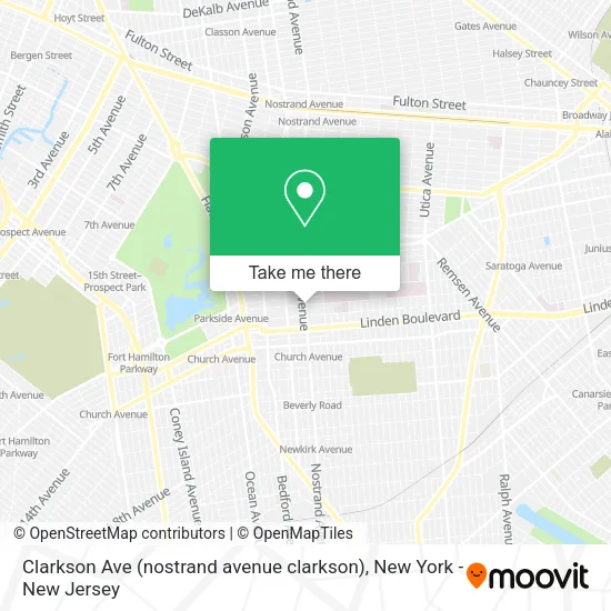 Clarkson Ave (nostrand avenue clarkson) map