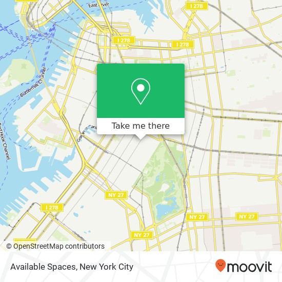 Mapa de Available Spaces