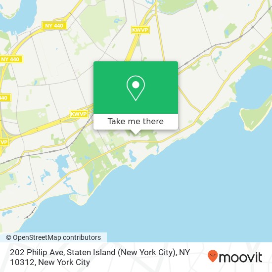 Mapa de 202 Philip Ave, Staten Island (New York City), NY 10312