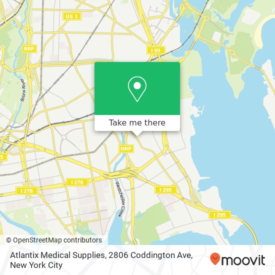 Mapa de Atlantix Medical Supplies, 2806 Coddington Ave