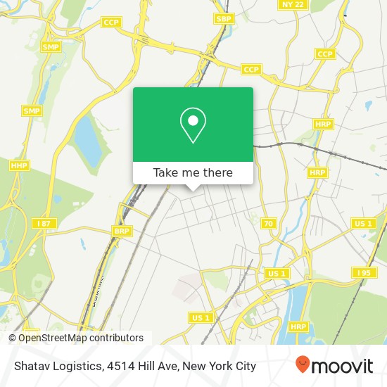 Mapa de Shatav Logistics, 4514 Hill Ave