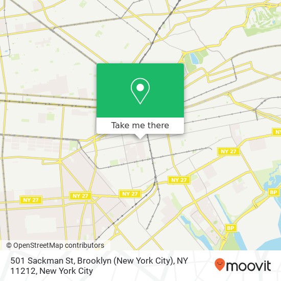 501 Sackman St, Brooklyn (New York City), NY 11212 map