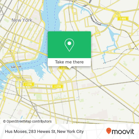 Mapa de Hus Moses, 283 Hewes St