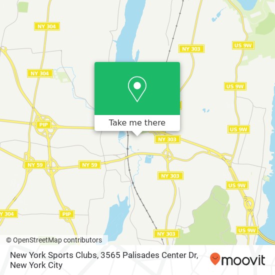 Mapa de New York Sports Clubs, 3565 Palisades Center Dr