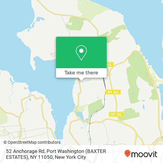 52 Anchorage Rd, Port Washington (BAXTER ESTATES), NY 11050 map
