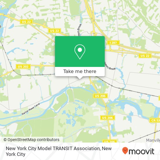 Mapa de New York City Model TRANSIT Association