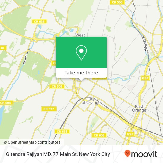 Mapa de Gitendra Rajiyah MD, 77 Main St