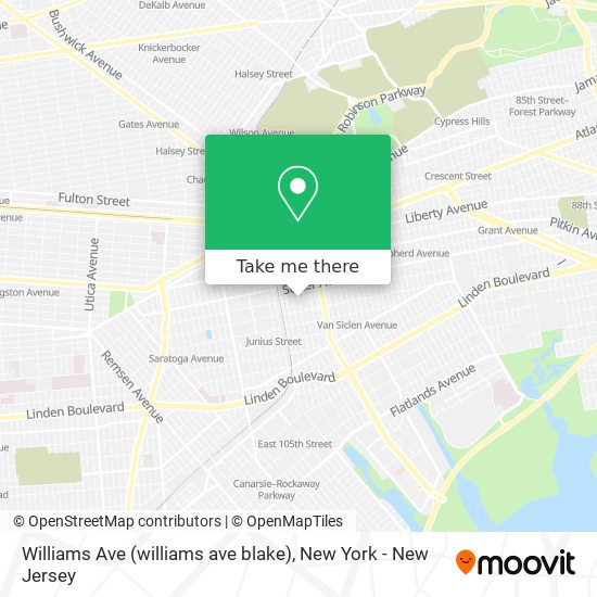 Mapa de Williams Ave (williams ave blake)