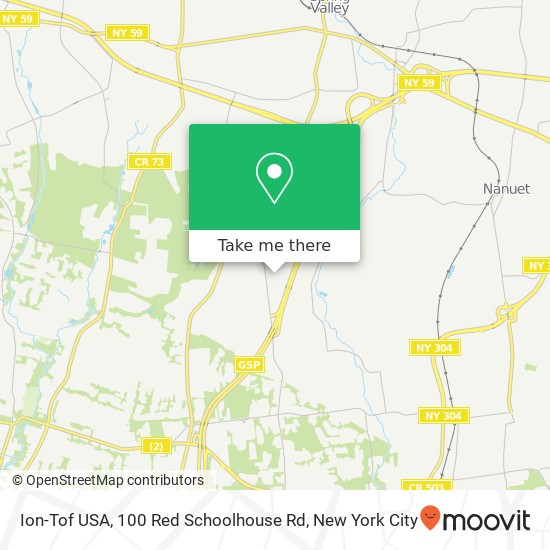 Mapa de Ion-Tof USA, 100 Red Schoolhouse Rd