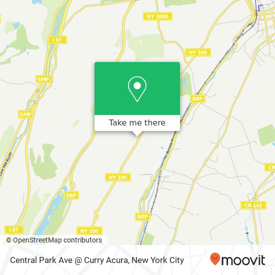 Mapa de Central Park Ave @ Curry Acura