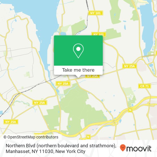 Mapa de Northern Blvd (northern boulevard and strathmore), Manhasset, NY 11030