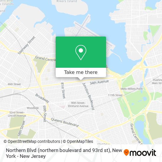 Northern Blvd (northern boulevard and 93rd st) map