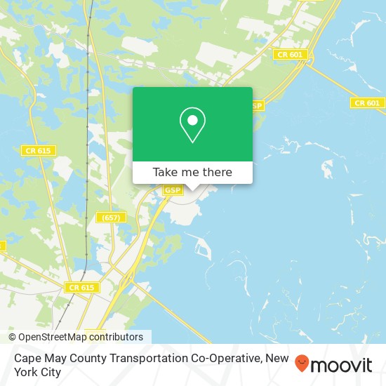 Cape May County Transportation Co-Operative map