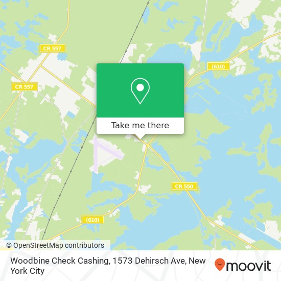 Mapa de Woodbine Check Cashing, 1573 Dehirsch Ave