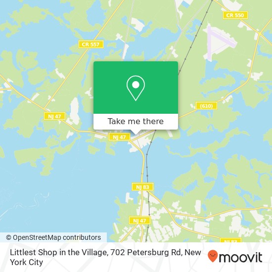 Mapa de Littlest Shop in the Village, 702 Petersburg Rd