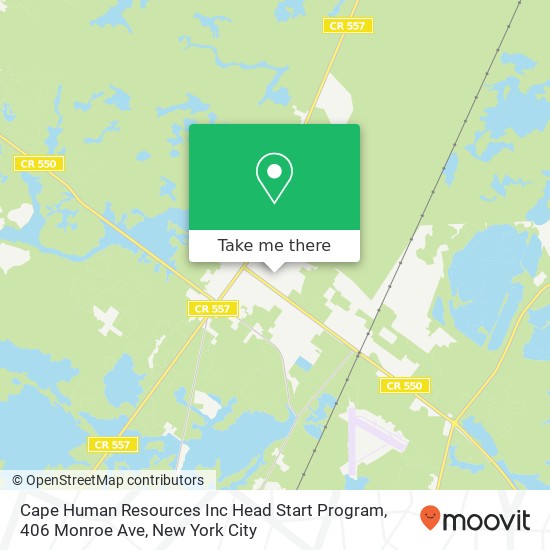 Mapa de Cape Human Resources Inc Head Start Program, 406 Monroe Ave