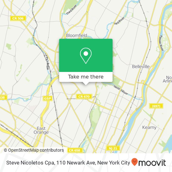 Steve Nicoletos Cpa, 110 Newark Ave map