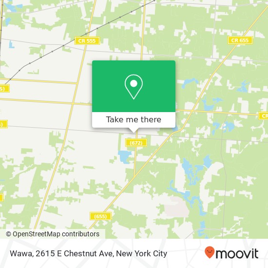 Mapa de Wawa, 2615 E Chestnut Ave
