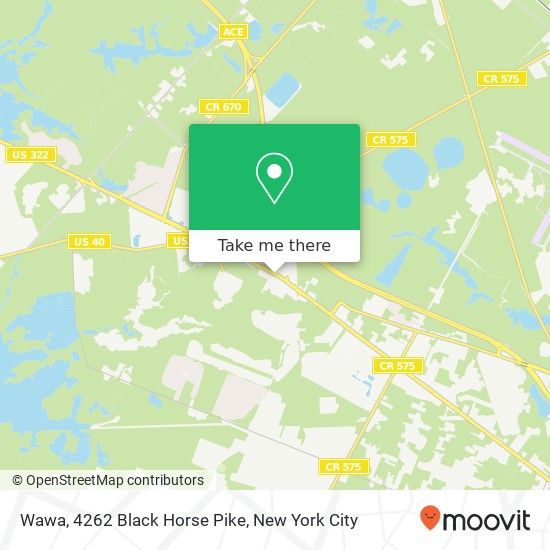 Mapa de Wawa, 4262 Black Horse Pike