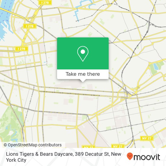 Mapa de Lions Tigers & Bears Daycare, 389 Decatur St