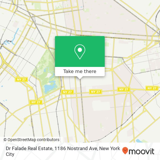 Mapa de Dr Falade Real Estate, 1186 Nostrand Ave